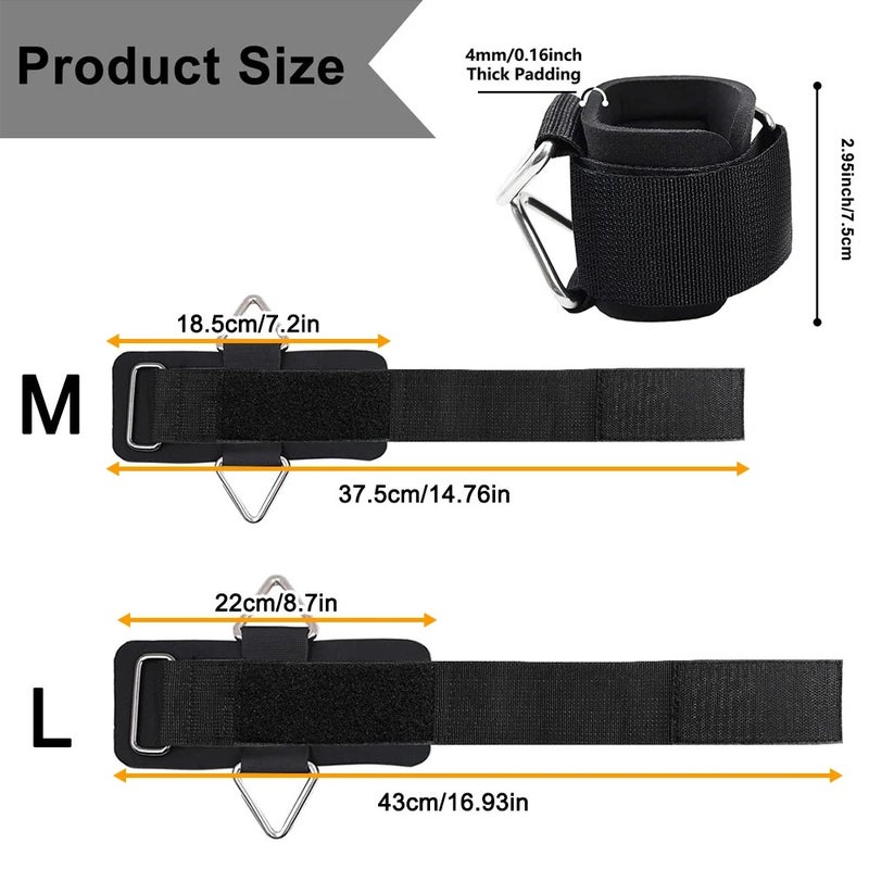 Bluejw Adjustable Neoprene Padded Wrist Straps for Cable Machines - Gym Strength Training, Fitness Hand Support Accessories - Image 3
